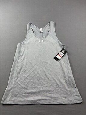 Under Armour Womens XS gray Racerback Athletic Gym Running Workout Tank Top